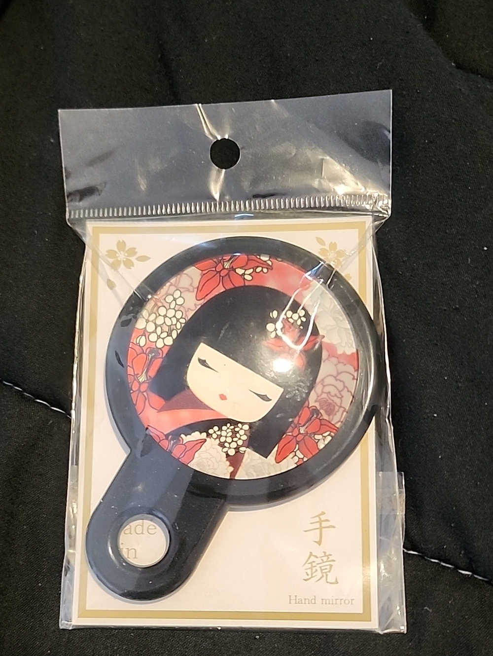 Japanese KIMMI Doll Hand Mirror - Sakura Flower Cherry Bloosom